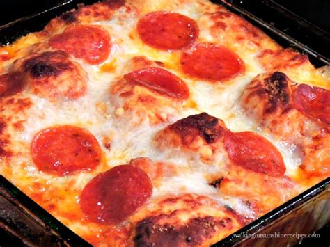 The ultimate in comfort food! Bubble Pizza Casserole with Pillsbury Grands Biscuits