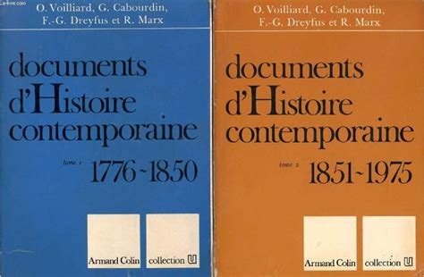 Documents Dhistoire Contemporaine 2 Tomes 1776 1850 1851 1975 By