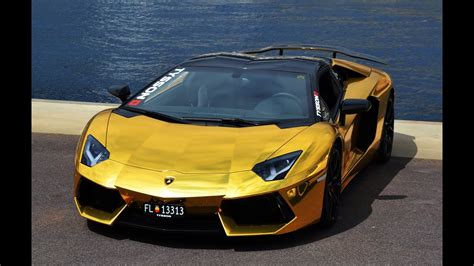 Chrome Gold Lamborghini Aventador Driving In Monaco Youtube