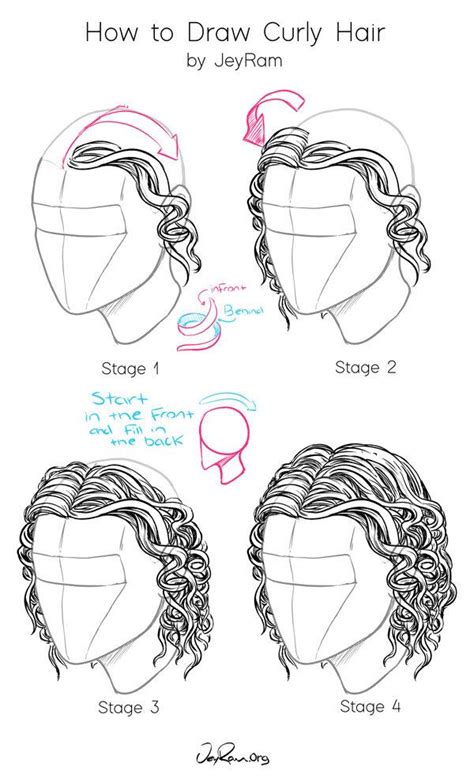 How To Draw Curly Hair Male To Draw Curly Hair Start By Drawing An