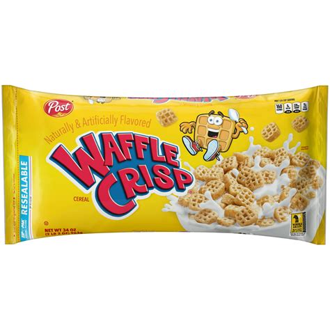 Post Waffle Crisp Breakfast Cereal Bulk Cereal Bag 34 Ounce