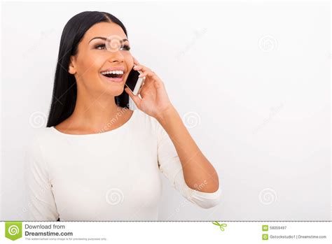 Nice Talk With Lovely Person Stock Image Image Of Mobile Happy