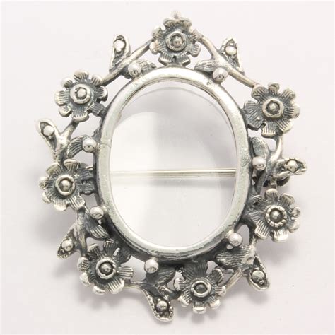 Solid 925 Sterling Silver Pendantpin Photo Frame Property Room