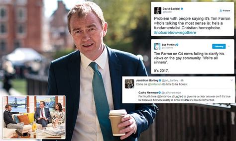 Lib Dem Leader Tim Farron Says Being Gay Is Not A Sin