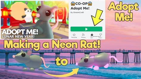 Making A Neon Rat In Adopt Me Roblox Youtube