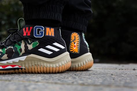 Bape X Adidas Dame 4 Green Camo Closer Look Hypebeast