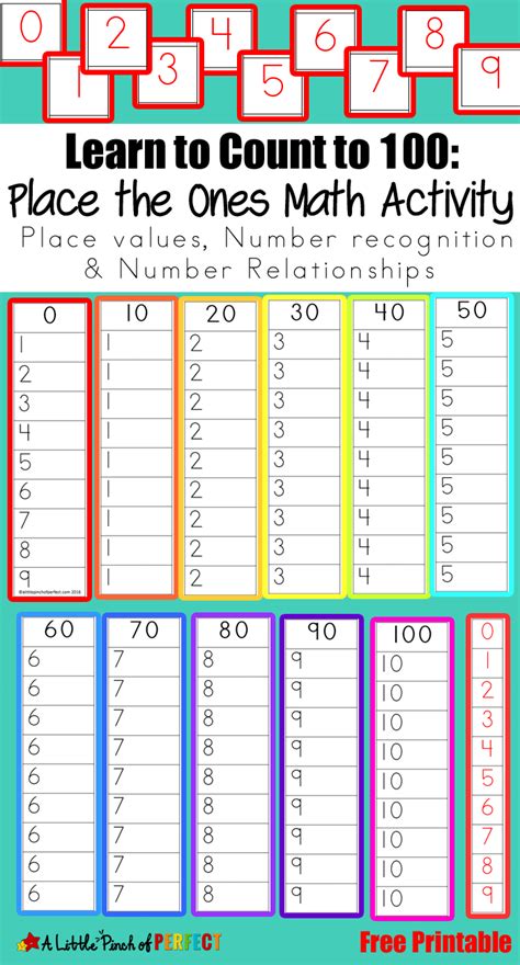 Learn To Count To 100 Place The Ones Free Printable Math Activity