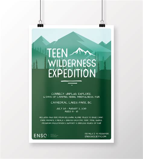 Teen Wilderness Expedition Poster Illustr8