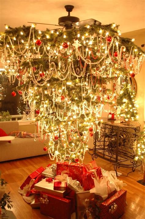 Or they are a useful, innovative. Upside down Christmas Tree - Interesting. More room for gifts! | Christmas! | Upside down ...