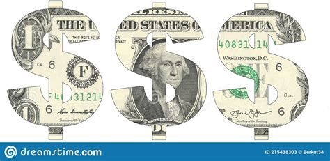 Stencil Of The Usd Symbol On One Dollar Bill Stock Image Image Of