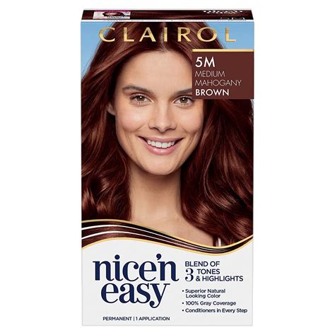 Clairol Nice N Easy Permanent Hair Dye 5M Medium Mahogany Brown Hair