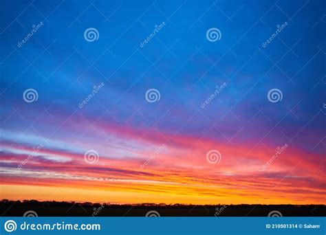 Beautiful Stormy Sunset Sky Stock Photo Image Of Stormy Background