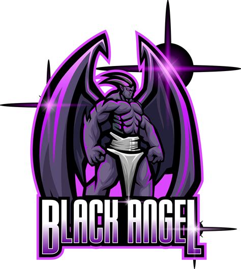 Black Angel Esport Mascot Logo Design By Visink Thehungryjpeg