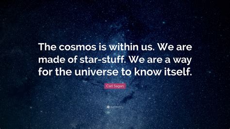 Carl Sagan Quote The Cosmos Is Within Us We Are Made Of
