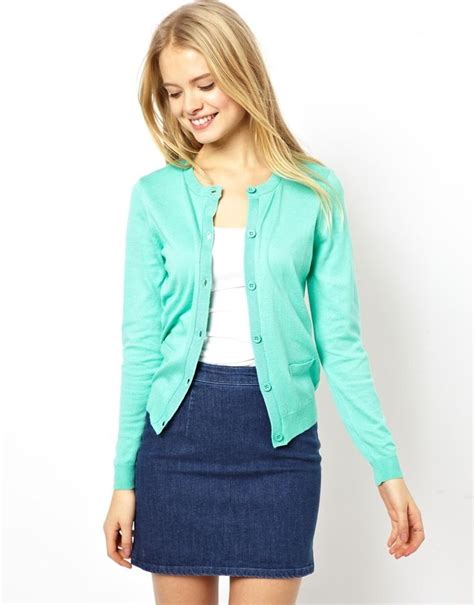 Maybe you would like to learn more about one of these? Asos Button Front Cardigan With Crew Neck on shopstyle.com