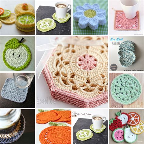 14 Free Crochet Patterns For Crocheted Coasters The Birch Cottage