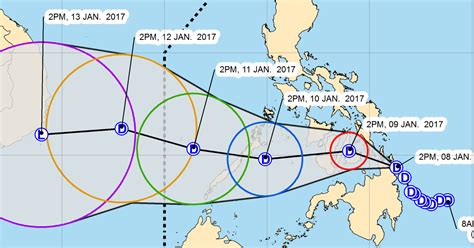 The state weather agency said auring is forecast to make landfall over the eastern coast of caraga region on sunday morning, feb. WEATHER UPDATES: Tropical Depression Auring (January 7 ...