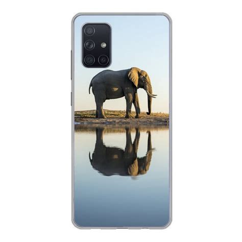 Muchowow Handyhülle Elefant Wasser Bäume Tiere Natur Handyhülle Samsung Galaxy A51 5g