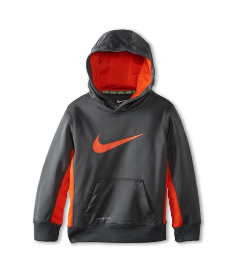 Nike Kids Boys Therma Fit Pullover Hoodie Little Kids Anthracite
