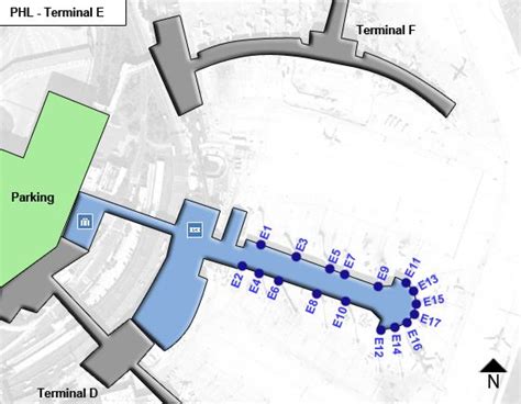 Philadelphia Airport Phl Terminal E Map
