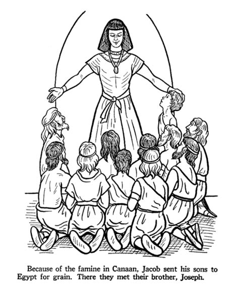 Are there coloring pages for the story of joseph? Joseph Forgives His Brothers Coloring Pages - Coloring Home