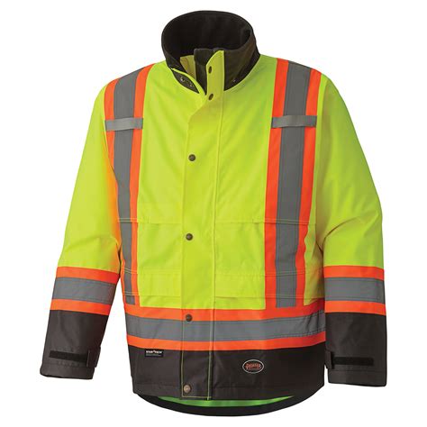 300d Hi Viz Ripstop Waterproof Safety Jacket Direct Workwear