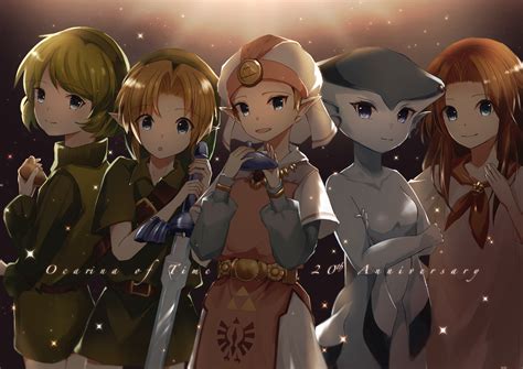 Link Princess Zelda Young Link Saria Malon And 2 More The Legend