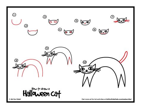 How To Draw A Halloween Cat Art Hub Giovannacumming