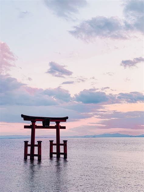 Shirahige Shrine On The West Side Of Lake Biwa 琵琶湖の湖西にある白髭神社 日本 Japan