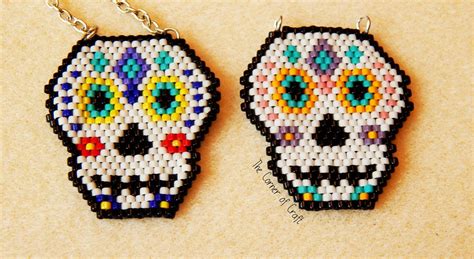 Beaded Sugar Skull Brick Stitch And Bead Weaving How To ¦ The