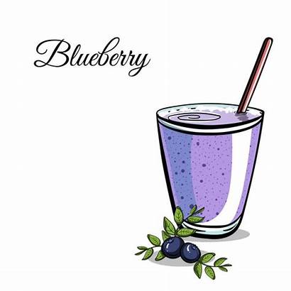 Smoothie Blueberry Ingredient Illustrations Depositphotos Vectors