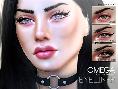 The Sims Resource Omega Eyeliner N58