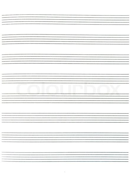 Blank Sheet Of Music Paper Stock Photo Colourbox