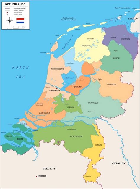 Mapa De Holanda Mapa Físico Geográfico Político Turístico Y Temático