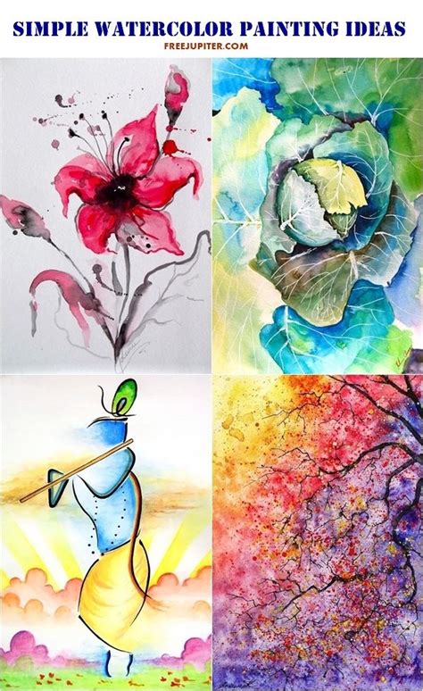Here are 32 watercolor painting ideas for kids. 80 Simple Watercolor Painting Ideas | Beginning watercolor ...