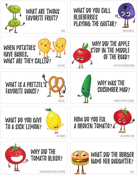 Hilarious Printable Food Jokes To Brighten Up Your Childs Lunch