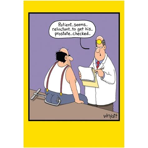 Prostate Exam Funny Humorous Tim Whyatt Birthday Card