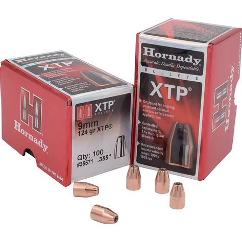 Hornady Hp Xtp 9mm 124 Grain Bullets Free Shipping At Academy