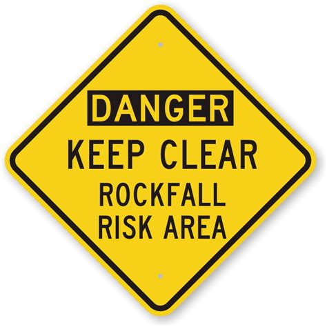 Falling Rock Zone Sign