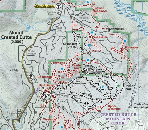 Crested Butte Trail Map Singletrack Maps