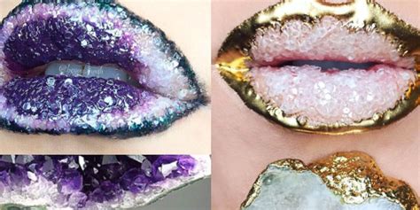 crystal lip art is the new beauty trend mesmerising instagram huffpost uk