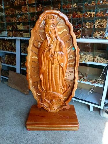 Virgen De Guadalupe Tallada En Madera Env O Gratis