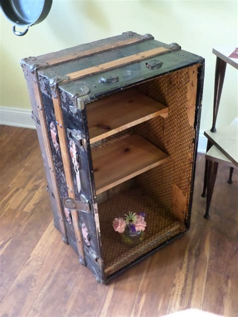 Upcycled And Repurposed Vintage Trunk Shelves Manly Decor Vintage