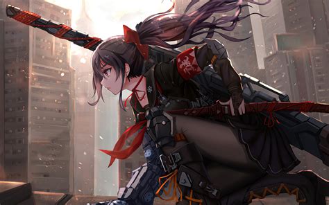 2560x1600 Anime Cyber Arm Sword Girl 4k Wallpaper2560x1600 Resolution