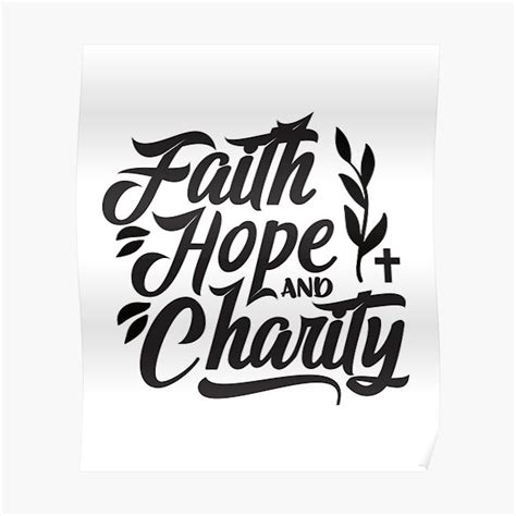 Faith Hope And Charity Christianity Poster For Sale By Brynscully