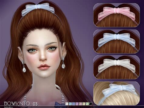 Sims 4 Hair Ribbon Cc