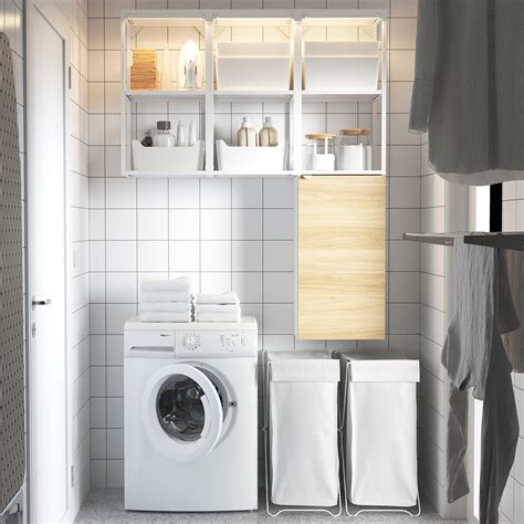 Ikea furniture and home accessories are practical, well designed and affordable. ENHET Veggoppbevaring - hvit/eikemønstret - IKEA