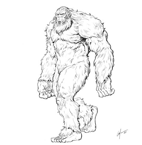 How To Draw Bigfoot Learn To Draw A Sasquatch In 7 Easy Steps