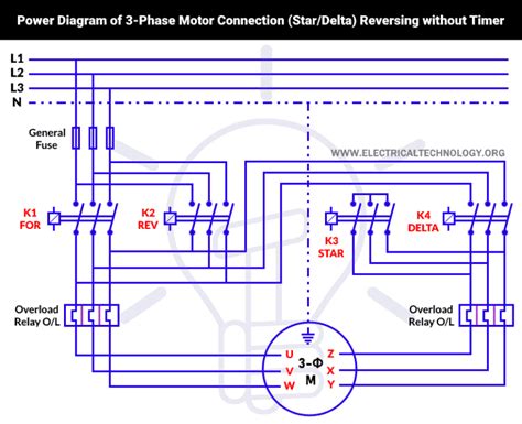 Wiring Diagram Star Delta Connection Motor