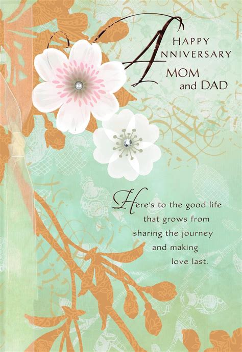 A Beautiful Example Anniversary Card For Parents Greeting Cards